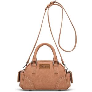 image:imageWrangler Dakota Small Crossbody Purse Vintage Top Handle Bag with Detachable StrapPocket Pink