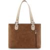 image:imageWrangler Distressed Tote Bag for Women Western Braided Purse Multi Pockets Handbags and Shoulder BagRterobrown