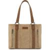 image:imageWrangler Distressed Tote Bag for Women Western Braided Purse Multi Pockets Handbags and Shoulder BagRterotan