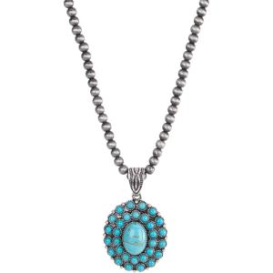 image:imageRustic Coutures Western Turquoise Necklace Jewelry for Women Cowgirl Vintage NecklaceLBlue