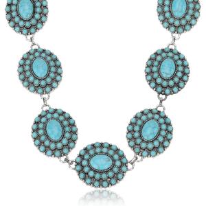 image:imageRustic Coutures Western Turquoise Necklace Jewelry for Women Cowgirl Vintage NecklaceRTurquoise