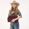image:imageRetro Y2K Handbag Leopard Belt Tote Bag for Women with Crossbody StrapBurgundy Red