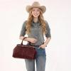 image:imageRetro Y2K Handbag Leopard Belt Tote Bag for Women with Crossbody StrapBurgundy Red