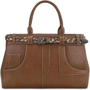 image:imageRetro Y2K Handbag Leopard Belt Tote Bag for Women with Crossbody StrapBrown