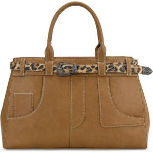 image:imageRetro Y2K Handbag Leopard Belt Tote Bag for Women with Crossbody StrapKhaki