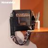 image:imageMontana West Crossbody Bags for Women with Dual Compartments Western Cross Body Purse with Leopard Print Guitar StrapBlack