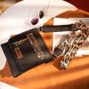 image:imageMontana West Crossbody Bags for Women with Dual Compartments Western Cross Body Purse with Leopard Print Guitar StrapBlack