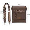 image:imageMontana West Crossbody Bags for Women with Dual Compartments Western Cross Body Purse with Leopard Print Guitar StrapCoffee