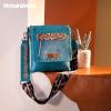 image:imageMontana West Crossbody Bags for Women with Dual Compartments Western Cross Body Purse with Leopard Print Guitar StrapTurquoise