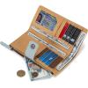 image:imageMontana West X Wrangler Womens Wallet Bifold Ladies Female Large Capacity Wallet Minimalist Card Cases Money Organizer RFID Blocking Wallet with ID Window and Zipper PocketContrast Tan Jean