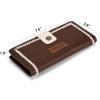 image:imageMontana West X Wrangler Womens Wallet Bifold Ladies Female Large Capacity Wallet Minimalist Card Cases Money Organizer RFID Blocking Wallet with ID Window and Zipper PocketContrast Coffee Beige