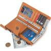 image:imageMontana West X Wrangler Womens Wallet Bifold Ladies Female Large Capacity Wallet Minimalist Card Cases Money Organizer RFID Blocking Wallet with ID Window and Zipper PocketBrown