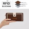image:imageMontana West X Wrangler Womens Wallet Bifold Ladies Female Large Capacity Wallet Minimalist Card Cases Money Organizer RFID Blocking Wallet with ID Window and Zipper PocketContrast Coffee Beige