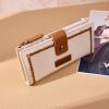 image:imageMontana West X Wrangler Womens Wallet Bifold Ladies Female Large Capacity Wallet Minimalist Card Cases Money Organizer RFID Blocking Wallet with ID Window and Zipper PocketContrast Beige Brown