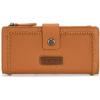 image:imageMontana West X Wrangler Womens Wallet Bifold Ladies Female Large Capacity Wallet Minimalist Card Cases Money Organizer RFID Blocking Wallet with ID Window and Zipper PocketBrown