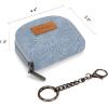 image:imageMontana West Wrangler Small Keychain Wallet for Women RFID Blocking Credit Card Holder Floral Tooling Coin Purse Coffee WG338W1021CFFloral Jean with Keychain