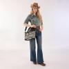 image:imageMontana West American Flag Tote Bag for Women Vintage Patriotic Western Shoulder Purse with Braided Top HandlesBlack