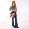 image:imageMontana West American Flag Tote Bag for Women Vintage Patriotic Western Shoulder Purse with Braided Top HandlesRed
