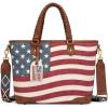 image:imageMontana West American Flag Tote Bag for Women Vintage Patriotic Western Shoulder Purse with Braided Top HandlesJean