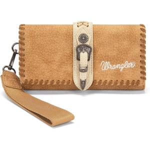 image:imageMontana West Wrangler Wristlet Wallets for Women Clutch Purse RFID Blocking Wallet Credit Card HolderAmber Brown
