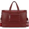 image:imageTexas Tech Duffel Gym Bag with Shoe amp Wet Compartment Texas Tech Overnight Travel Bag for Fan Graduation Gift  Beige NCTTU008BGBurgundy
