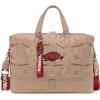 image:imageTexas Tech Duffel Gym Bag with Shoe amp Wet Compartment Texas Tech Overnight Travel Bag for Fan Graduation Gift  Beige NCTTU008BGKhaki