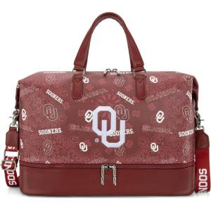 image:imageTexas Tech Duffel Gym Bag with Shoe amp Wet Compartment Texas Tech Overnight Travel Bag for Fan Graduation Gift  Beige NCTTU008BGBurgundy