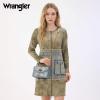 image:imageWrangler Flap Shoulder Bag for Women Vintage Floral Tooled Crossbody Purse with Chain StrapFloraljean