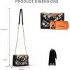 image:imageWrangler Flap Shoulder Bag for Women Vintage Floral Tooled Crossbody Purse with Chain StrapFloraljet Black