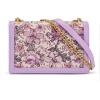 image:imageWrangler Flap Shoulder Bag for Women Vintage Floral Tooled Crossbody Purse with Chain StrapFlorallight Purple
