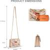 image:imageWrangler Flap Shoulder Bag for Women Vintage Floral Tooled Crossbody Purse with Chain StrapFloraltan