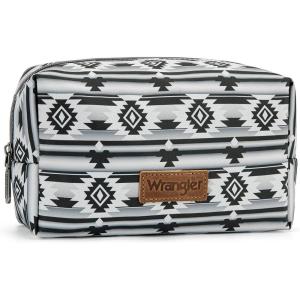 image:imageMontana West X Wrangler Travel Makeup Bag Portable Cosmetic Bag Makeup Pouch for Women Large Capacity Toiletry BagBlack