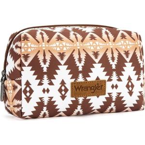 image:imageMontana West X Wrangler Travel Makeup Bag Portable Cosmetic Bag Makeup Pouch for Women Large Capacity Toiletry BagCoffee