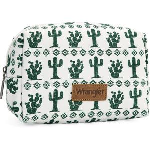 image:imageMontana West X Wrangler Travel Makeup Bag Portable Cosmetic Bag Makeup Pouch for Women Large Capacity Toiletry BagGreen