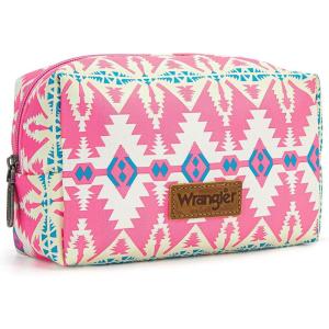 image:imageMontana West X Wrangler Travel Makeup Bag Portable Cosmetic Bag Makeup Pouch for Women Large Capacity Toiletry BagPink