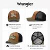 image:imageMontana West X Wrangler Mens Trucker Hat 2Piece Set Breathable Mesh Baseball Cap Structured 7Panel Adjustable Snapback HatBlackbrown