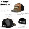 image:imageMontana West X Wrangler Mens Trucker Hat 2Piece Set Breathable Mesh Baseball Cap Structured 7Panel Adjustable Snapback HatBlackbrown
