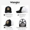 image:imageMontana West X Wrangler Mens Trucker Hat 2Piece Set Breathable Mesh Baseball Cap Structured 7Panel Adjustable Snapback HatBlackwhite1