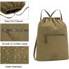 image:imageLee Drawstring Backpack Bag Lightweight Small Gym Swim Beach Bag Water Resistant Sports Sackpack for Men Women LEE48002DGYDark Khaki