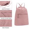 image:imageLee Drawstring Backpack Bag Lightweight Small Gym Swim Beach Bag Water Resistant Sports Sackpack for Men Women LEE48002DGYDark Pink