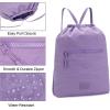 image:imageLee Drawstring Backpack Bag Lightweight Small Gym Swim Beach Bag Water Resistant Sports Sackpack for Men Women LEE48002DGYPurple