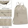 image:imageLee Drawstring Backpack Bag Lightweight Small Gym Swim Beach Bag Water Resistant Sports Sackpack for Men Women LEE48002DGYTan