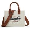image:imageMontana West Wrangler Tote Bag for Women Retro Canvas Top Handle Purses and HandbagsBeige