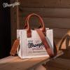 image:imageMontana West Wrangler Tote Bag for Women Retro Canvas Top Handle Purses and HandbagsBeige