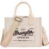 image:imageMontana West Wrangler Tote Bag for Women Retro Canvas Top Handle Purses and HandbagsBeigecoffee