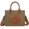 image:imageMontana West Wrangler Tote Bag for Women Retro Canvas Top Handle Purses and HandbagsGreen