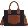 image:imageMontana West Wrangler Tote Bag for Women Retro Canvas Top Handle Purses and HandbagsJet Black