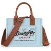image:imageMontana West Wrangler Tote Bag for Women Retro Canvas Top Handle Purses and HandbagsLight Blue