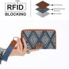 image:imageMontana West X Wrangler Western Wristlet Wallet for Women Aztec Studded Wallet Large Capacity Clutch Wallets with ID WindowDenim Jean