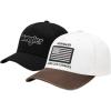 image:imageMontana West X Wrangler Baseball Cap 2Piece Set Structured Breathable Trucker Hat with 7Panel AdjustableWhite and Black